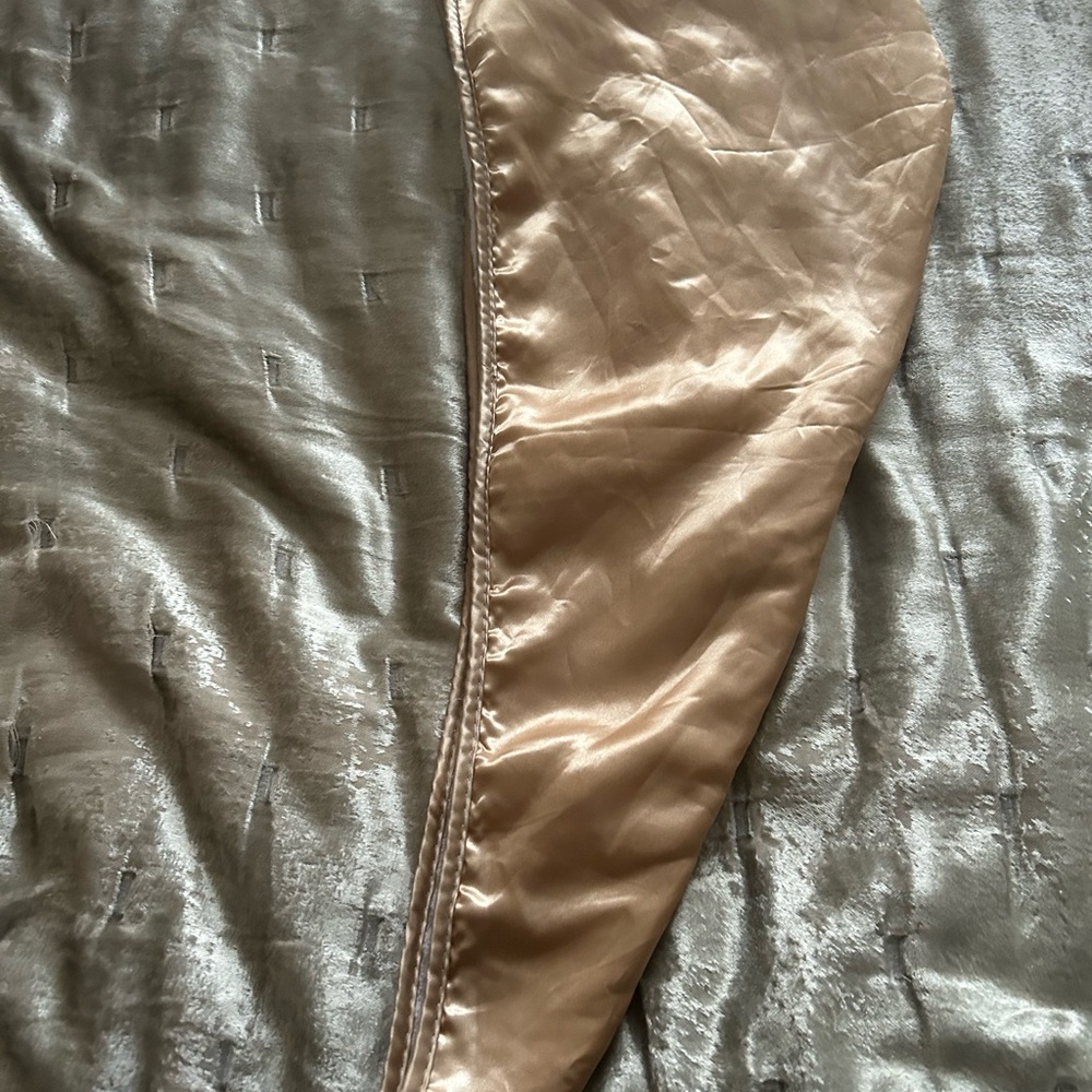 Gold Satin Hair turban towel wrap